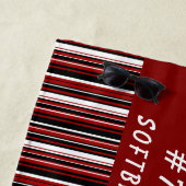 Serviette De Plage Obtention du diplôme rouge et noire d'école (En situation)