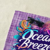 Serviette De Plage Ocean Breeze violet (En situation)