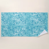 Serviette De Plage Ocean Bubbles and Currents, Blue Beach Towers (Devant)