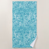 Serviette De Plage Ocean Bubbles and Currents, Blue Beach Towers (Devant)