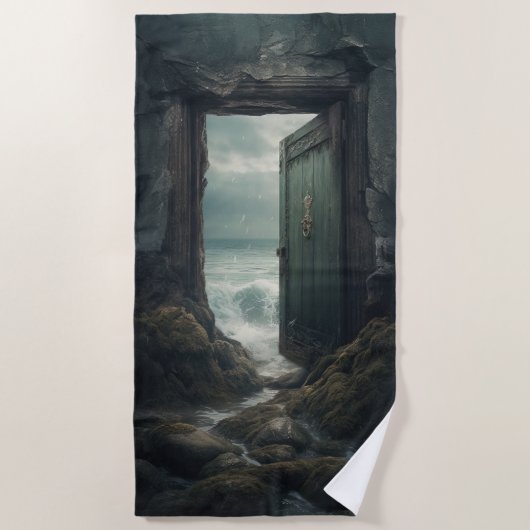 Serviette de plage Ocean Door (Devant)