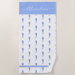 Serviette De Plage Ocean Seahorse Tropical Blue Beach Towne