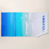 Serviette De Plage Ocean Wave Beach Scène moderne (Devant)