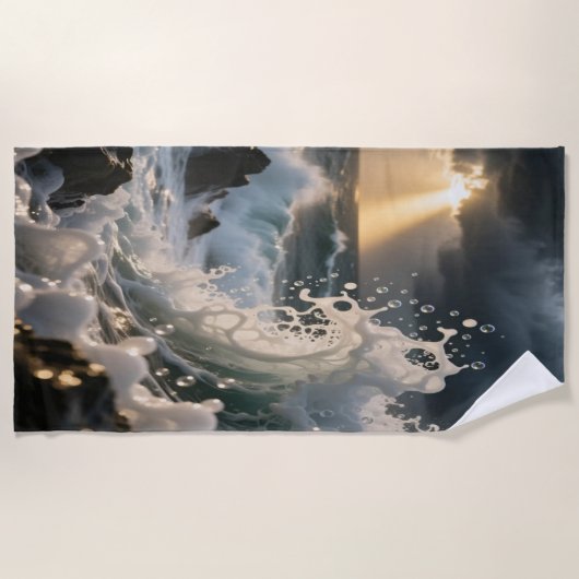 Serviette De Plage Ocean Waves & Sea Foam Beach Towel (Devant)