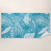 Serviette De Plage "Océanic Serenity" Sea Blue Beach Towne (Devant)