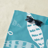 Serviette De Plage "Océanic Serenity" Sea Blue Beach Towne (En situation)