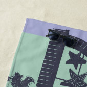 Serviette De Plage Oceanside Star Cinema Stripes (En situation)