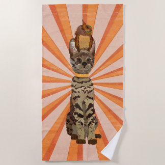SERVIETTE DE PLAGE OCELOT & OWL