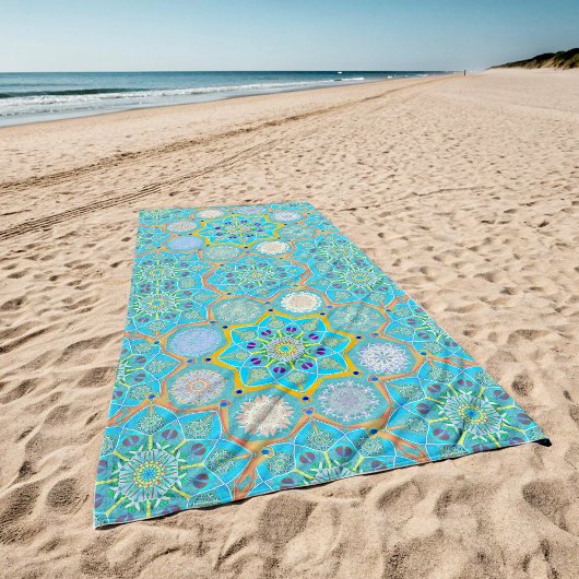 Serviette De Plage Octo plus brillant arabesque style mauresque turqu