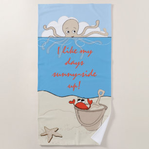 Serviette De Plage Octopus, Homard, Jours De Plage