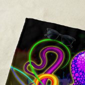Serviette De Plage Octopus Luminescence psychédélique (En situation)
