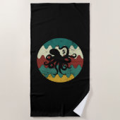 Serviette De Plage Octopus rétro (Devant)