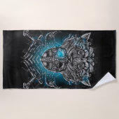 Serviette De Plage Odin ravens Viking Mythologie Valhalla attend (Devant)