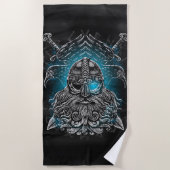 Serviette De Plage Odin ravens Viking Mythologie Valhalla attend (Devant)