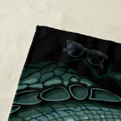 Serviette De Plage Œil de prédateur reptile primal (En situation)