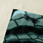 Serviette De Plage Œil de prédateur reptile primal (En situation)