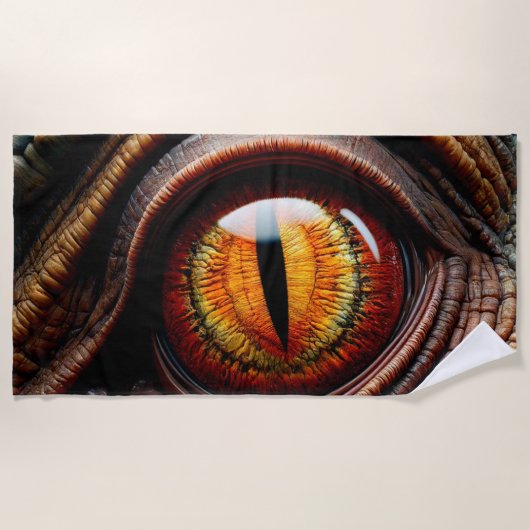 Serviette De Plage OEil Dinosaure (Devant)