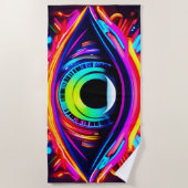 Serviette De Plage OEil psychédélique de l'univers (Devant)