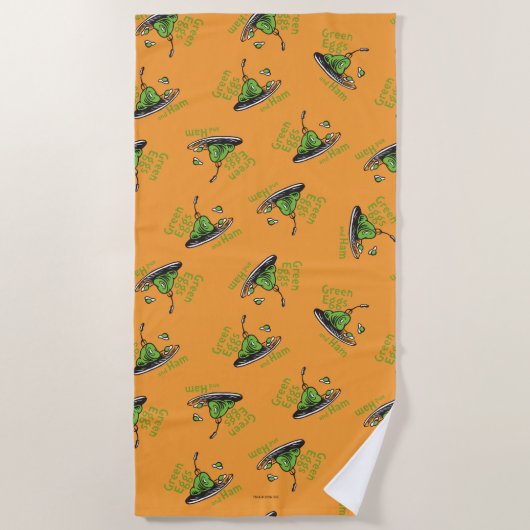 Serviette De Plage Œufs verts et jambon modèle (Devant)