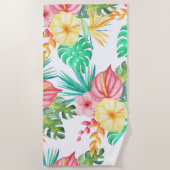 Serviette De Plage Oeuvre artistique de plage tropicale (Devant)