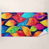 Serviette De Plage Oeuvre brillante feuille (Devant)