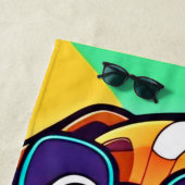 Serviette De Plage Oeuvre cool de style dessin (En situation)
