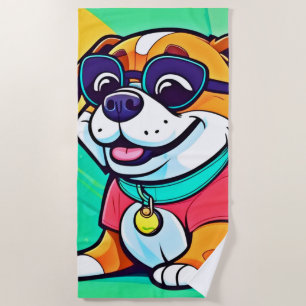 Serviette De Plage Oeuvre cool de style dessin