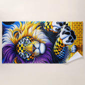 Serviette De Plage OEuvre de Lion (Devant)