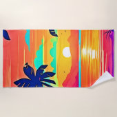 Serviette De Plage Oeuvre du Sunset Paradise (Devant)