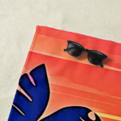 Serviette De Plage Oeuvre du Sunset Paradise (En situation)
