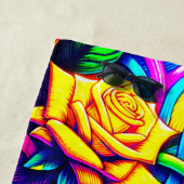 Serviette De Plage Oeuvre rose (En situation)