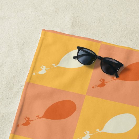 Serviette De Plage Oh, les endroits où tu iras | Motif orange (En situation)