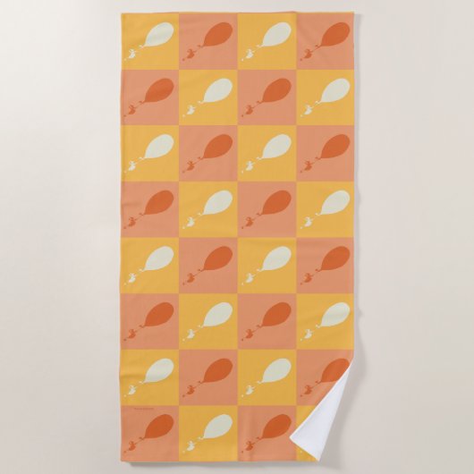 Serviette De Plage Oh, les endroits où tu iras | Motif orange (Devant)