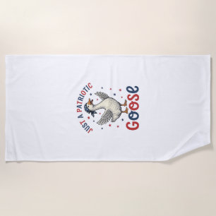 Serviette De Plage Oie Patriotique Vintage Quatre Juillet Conception 