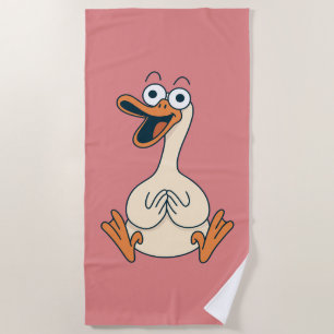 Serviette De Plage Oie Ridicule, Farfelu, Dessin Animé Drôle d'Oie