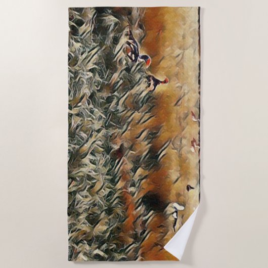 Serviette De Plage Oies et canards (Devant)