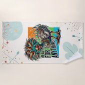 Serviette De Plage Oiseau Audacieux (Devant)