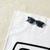 Serviette de plage oiseau sage (En situation)