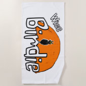 Serviette de plage oiseau sage (Devant)