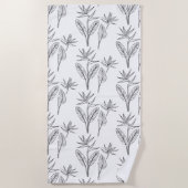 Serviette De Plage Oiseau tropical du paradis (Devant)