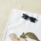 Serviette De Plage Oiseaux Audubons à Bruant à Throses Blanches avec  (En situation)