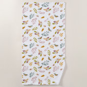 Serviette De Plage Oiseaux colorés (Devant)