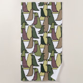 Serviette De Plage Oiseaux de Camouflage (Devant)