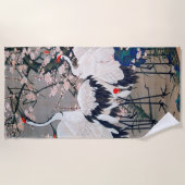 Serviette De Plage Oiseaux de grue (Devant)