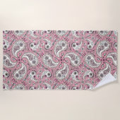 Serviette De Plage Oiseaux de marguerite en rose bébé (Devant)