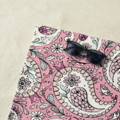 Serviette De Plage Oiseaux de marguerite en rose bébé (En situation)