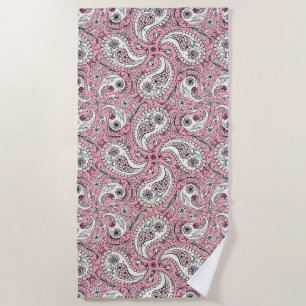 Serviette De Plage Oiseaux de marguerite en rose bébé
