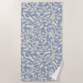 Serviette De Plage Oiseaux et branches du patrimoine naturel (Devant)