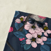 Serviette De Plage Oiseaux et fleurs (En situation)