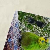 Serviette De Plage Oiseaux - perruches (En situation)